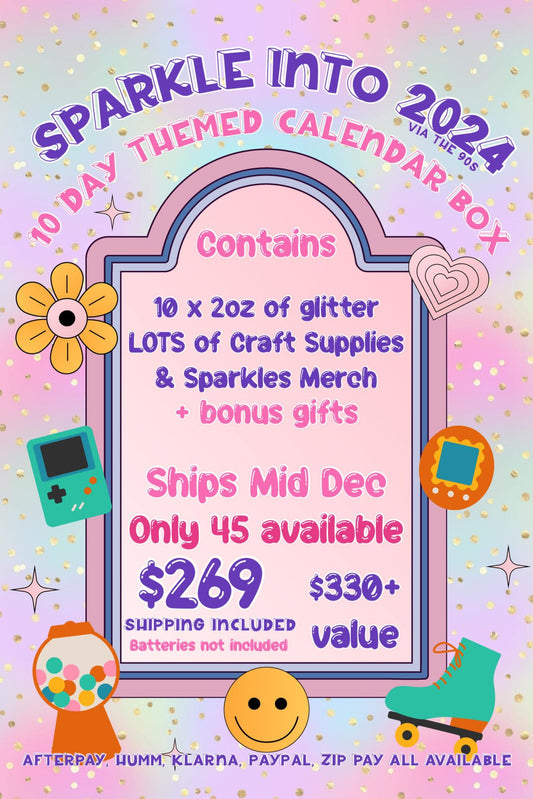 Sparkle into 2024 | 10 day Themed Glitter + Craft Box