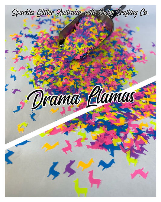 Drama Llamas | Coloured Shape Glitter