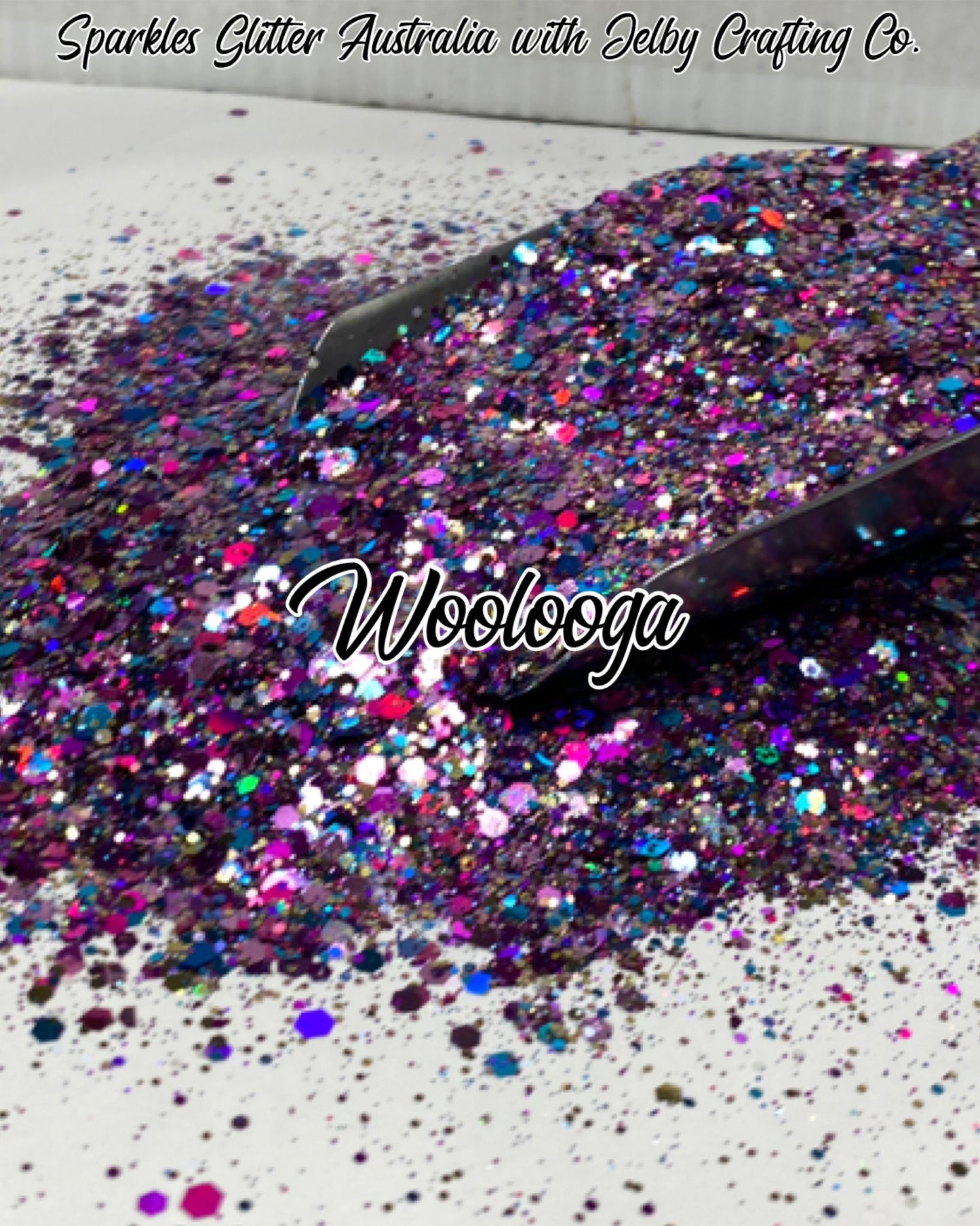 Woolooga| Custom Mixed Purple Blue Chunky Glitter