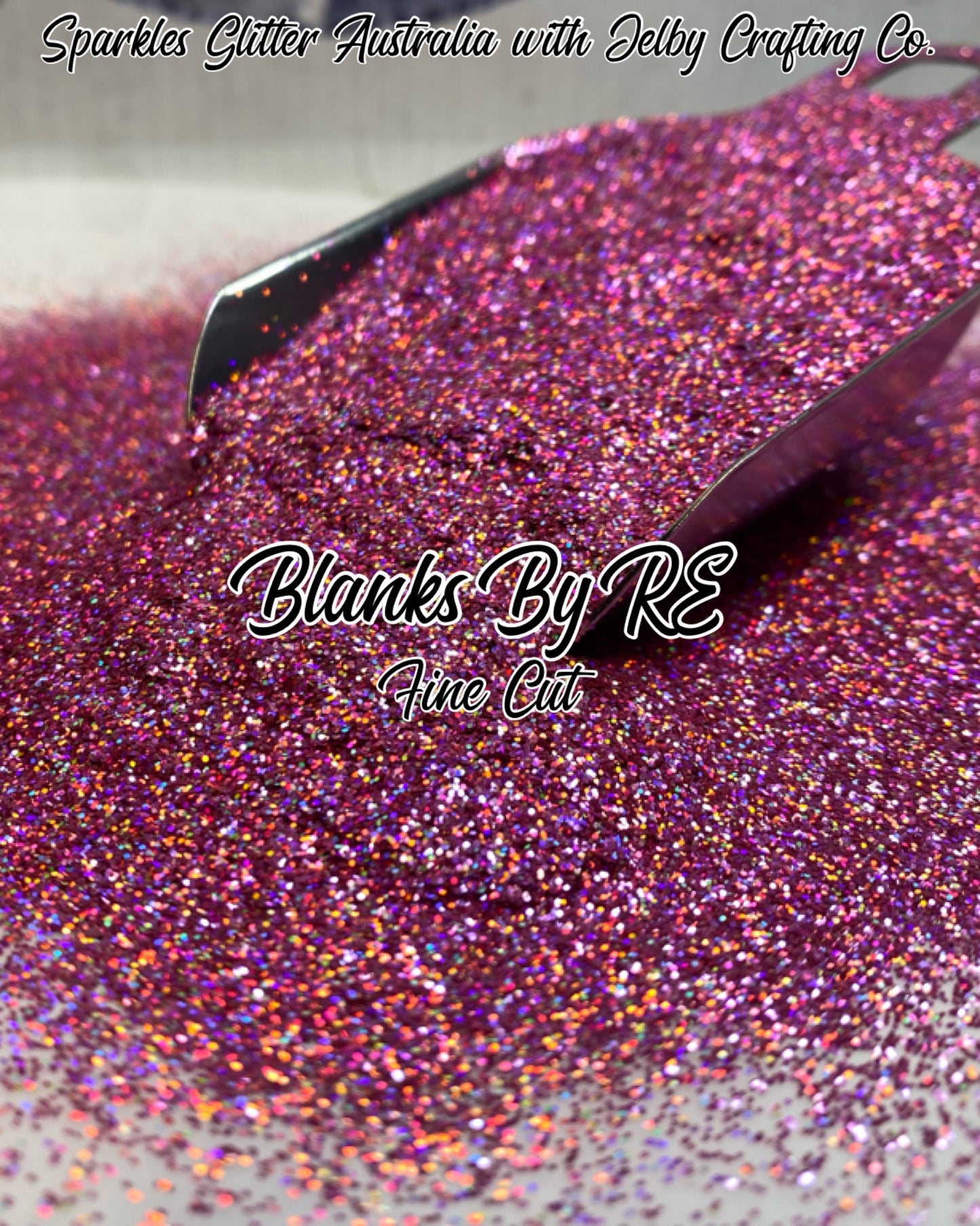 Blanks By RE | Fine Cut Holographic Pink Glitter