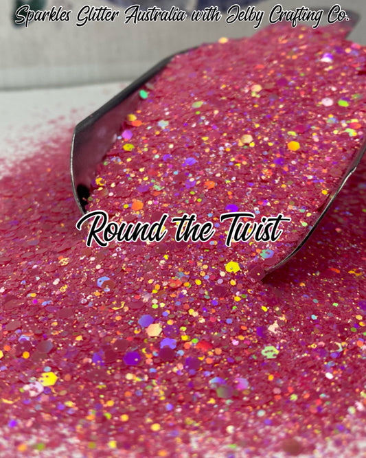 Round Glitter Pink Glitter Sparkle