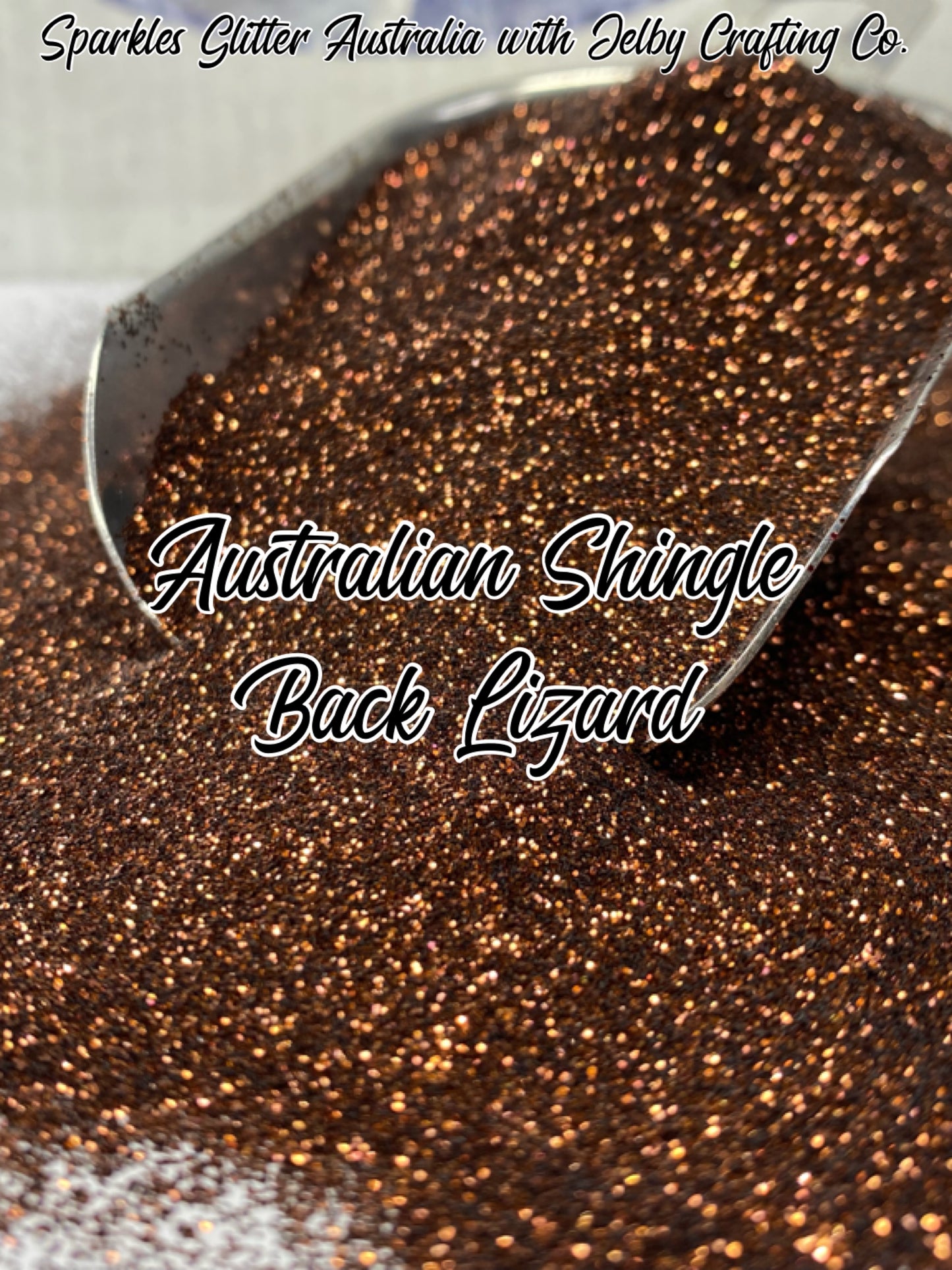 Australian Shingle Back Lizard | Brown Metallic Fine Cut Glitter