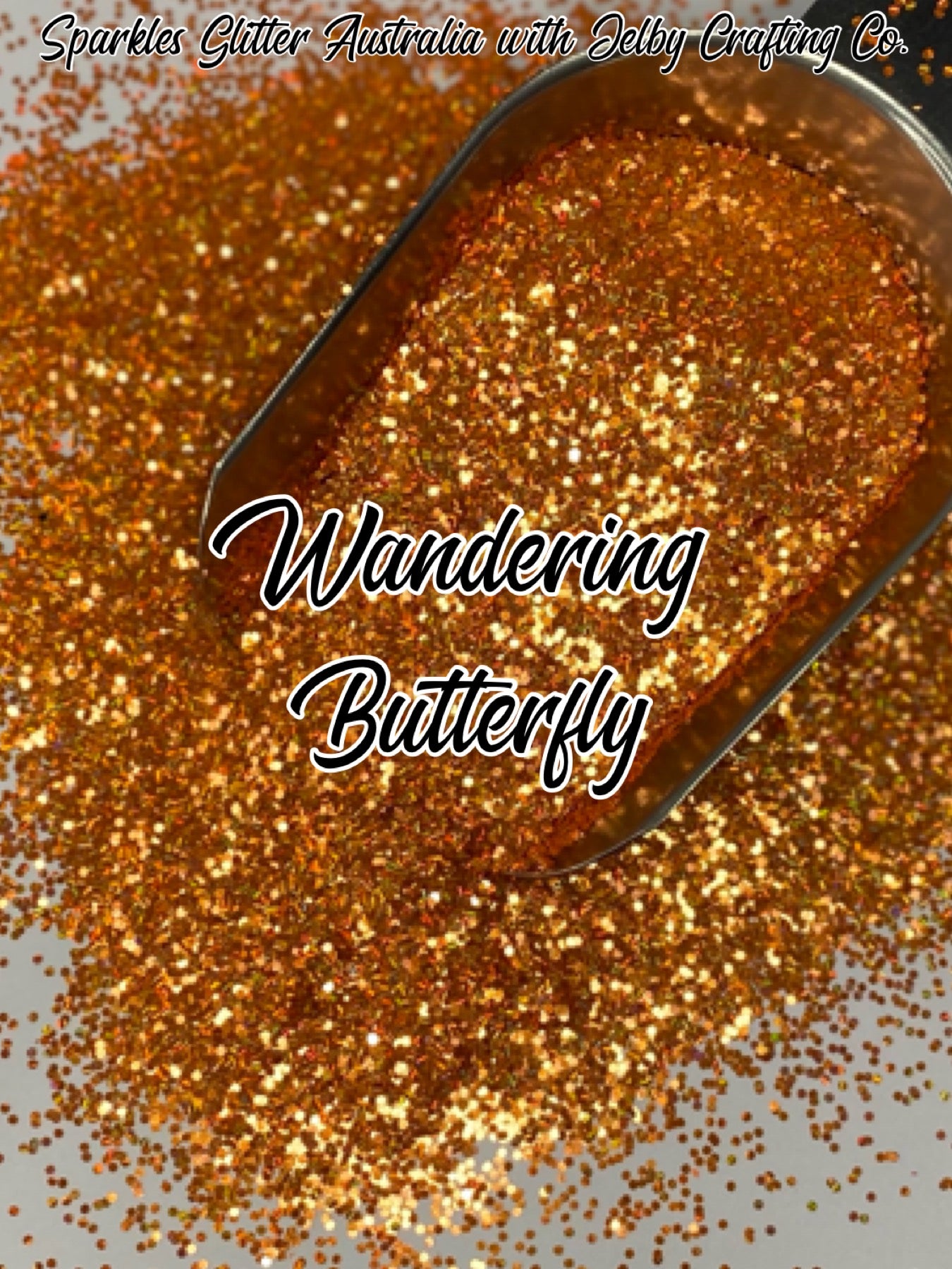 Wandering Butterfly | Orange Small Chunky Holographic Glitter