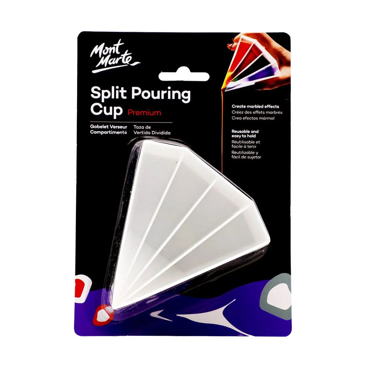 Split pouring cup